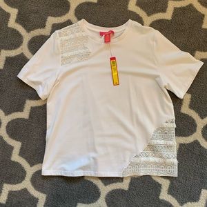 Catharine Malandrino NWT bright white Malibu tee.
